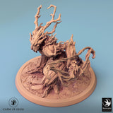 Humanoid Archer Tabletop Miniature - Branchblades by Qumi, 3D printed resin tabletop miniature for RPGs, wargaming and painting