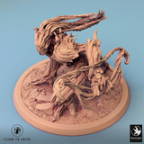 Humanoid Archer Tabletop Miniature - Branchblades by Qumi, 3D printed resin tabletop miniature for RPGs, wargaming and painting