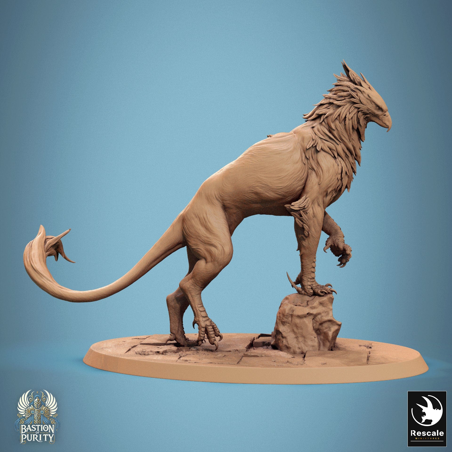 Tabletop RPG Miniature Gryph - 32mm Qumi - Rescale Miniatures V8 Stance B / wild Quality Miniatures - Qumi Wargaming Mini Model Figure