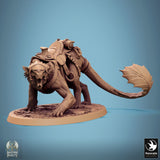 Creature Solaris Panthera Tabletop Miniatures by Qumi, 3D printed resin tabletop miniature for RPGs, wargaming and painting