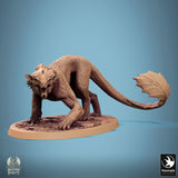 Creature Solaris Panthera Tabletop Miniatures by Qumi, 3D printed resin tabletop miniature for RPGs, wargaming and painting