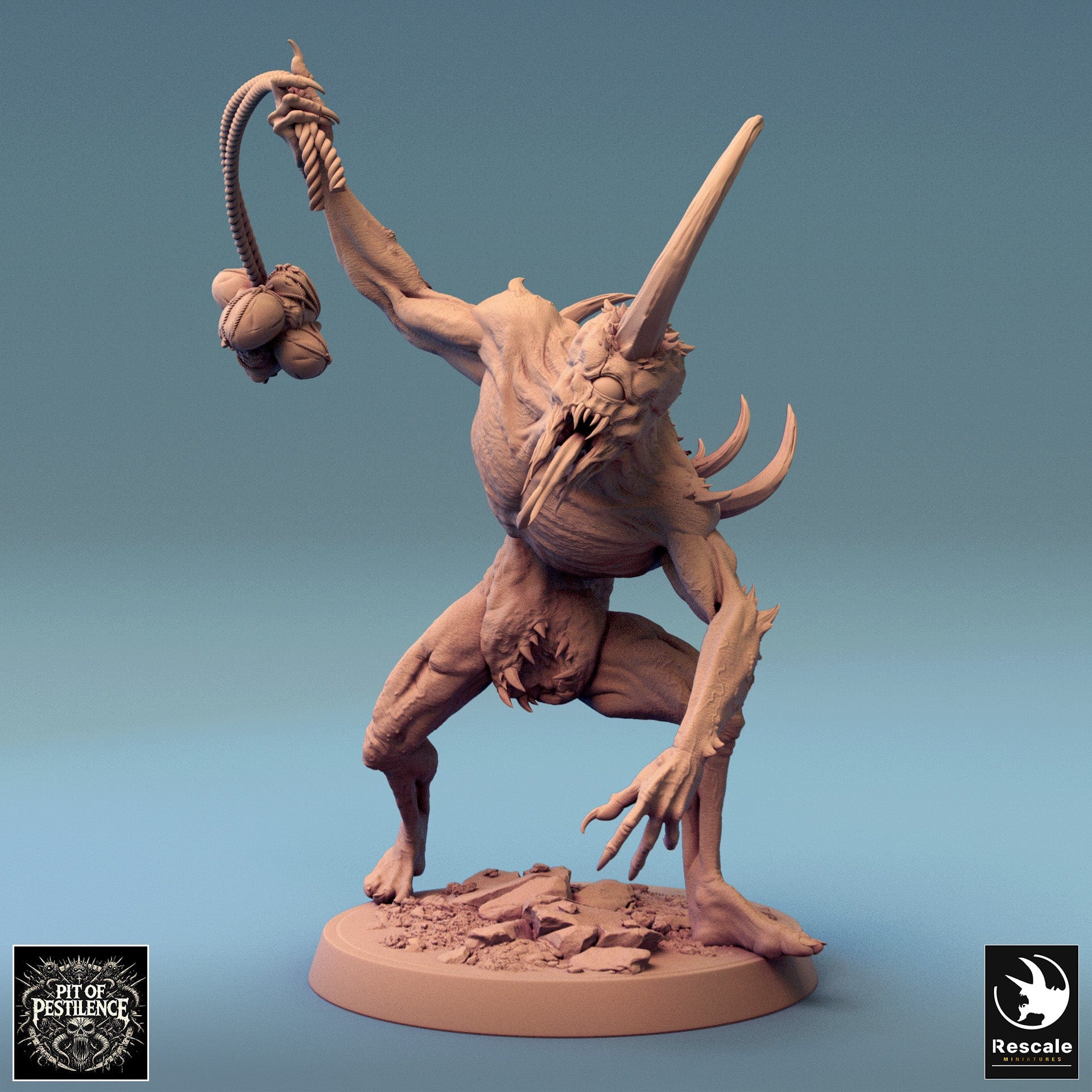 Tabletop RPG Miniature Putrid Servants - 32mm Qumi - Rescale Miniatures V8 throw heads Quality Miniatures - Qumi Wargaming Mini Model Figure