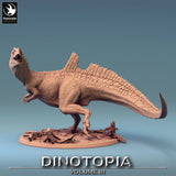 Concavenator Dinosaur Tabletop Miniature by Qumi, 3D printed resin tabletop miniature for RPGs, wargaming and painting