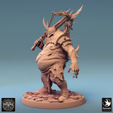 Humanoid Executioner Tabletop Miniatures by Qumi, 3D printed resin tabletop miniature for RPGs, wargaming and painting