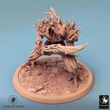 Humanoid Archer Tabletop Miniature - Branchblades by Qumi, 3D printed resin tabletop miniature for RPGs, wargaming and painting