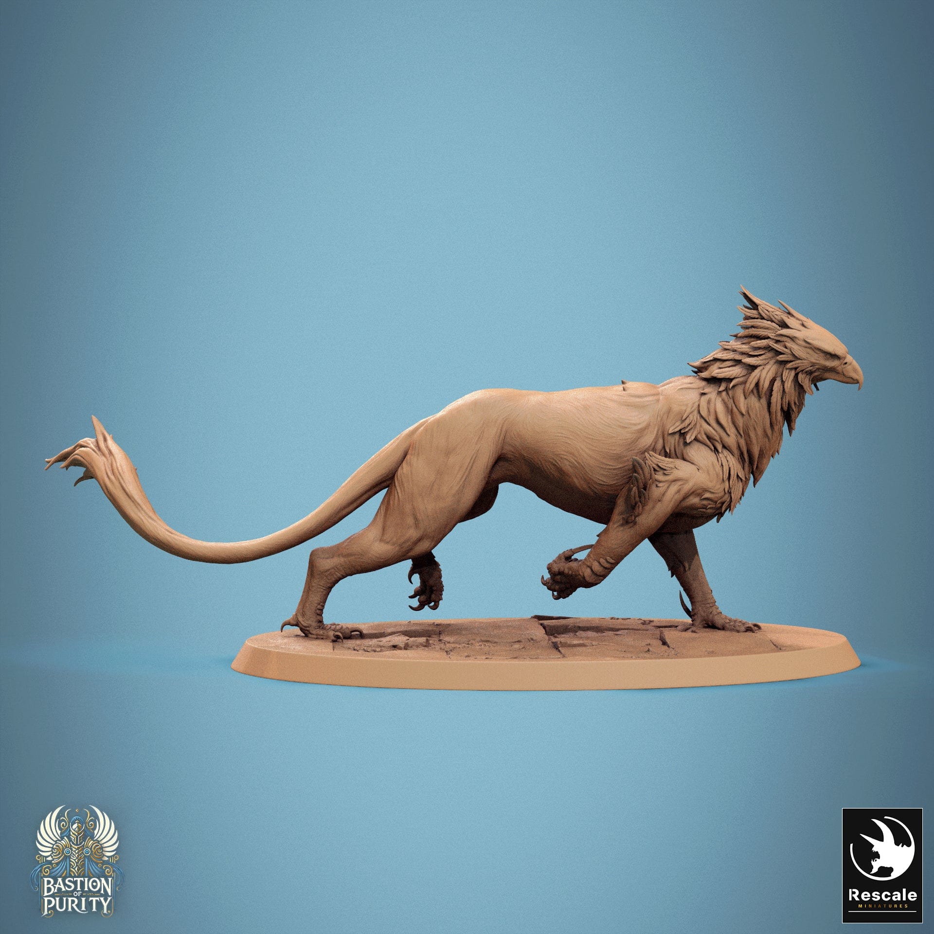 Tabletop RPG Miniature Gryph - 32mm Qumi - Rescale Miniatures V9 Trot / wild Quality Miniatures - Qumi Wargaming Mini Model Figure