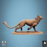 Creature Gryph Tabletop Miniatures by Qumi, 3D printed resin tabletop miniature for RPGs, wargaming and painting