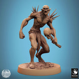 Savage ghoul creature flexing its arm, standing tall with shoulder spikes.