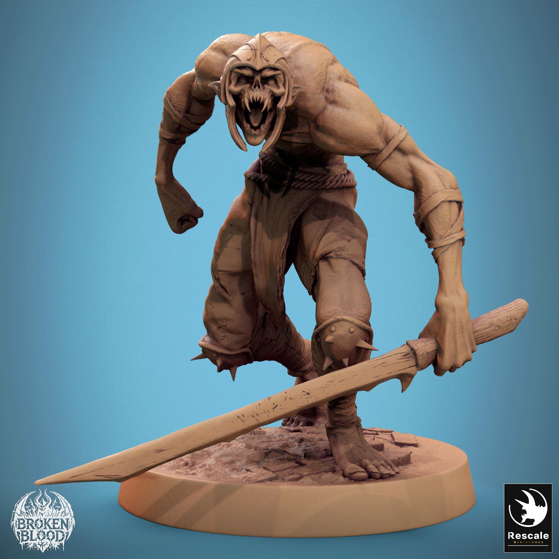 Tabletop RPG Miniature Ghoul Ravager 32mm Qumi Rescale Miniatures Walk Angry Quality Miniatures - Qumi Wargaming Mini Model Figure