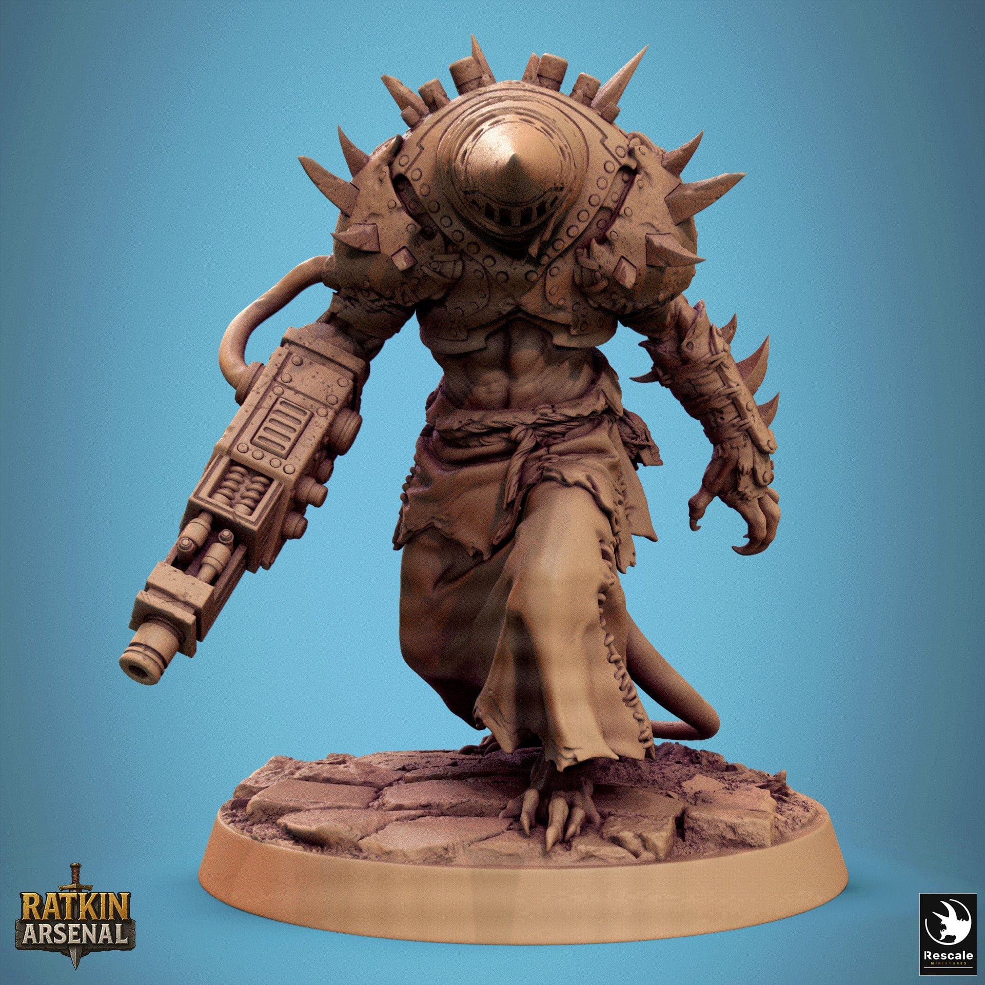 Fantasy Humanoid Rat Folk Mutilated Mask 32mm Rescale Miniatures Walk Quality Miniatures - Qumi Wargaming Mini Model Figure