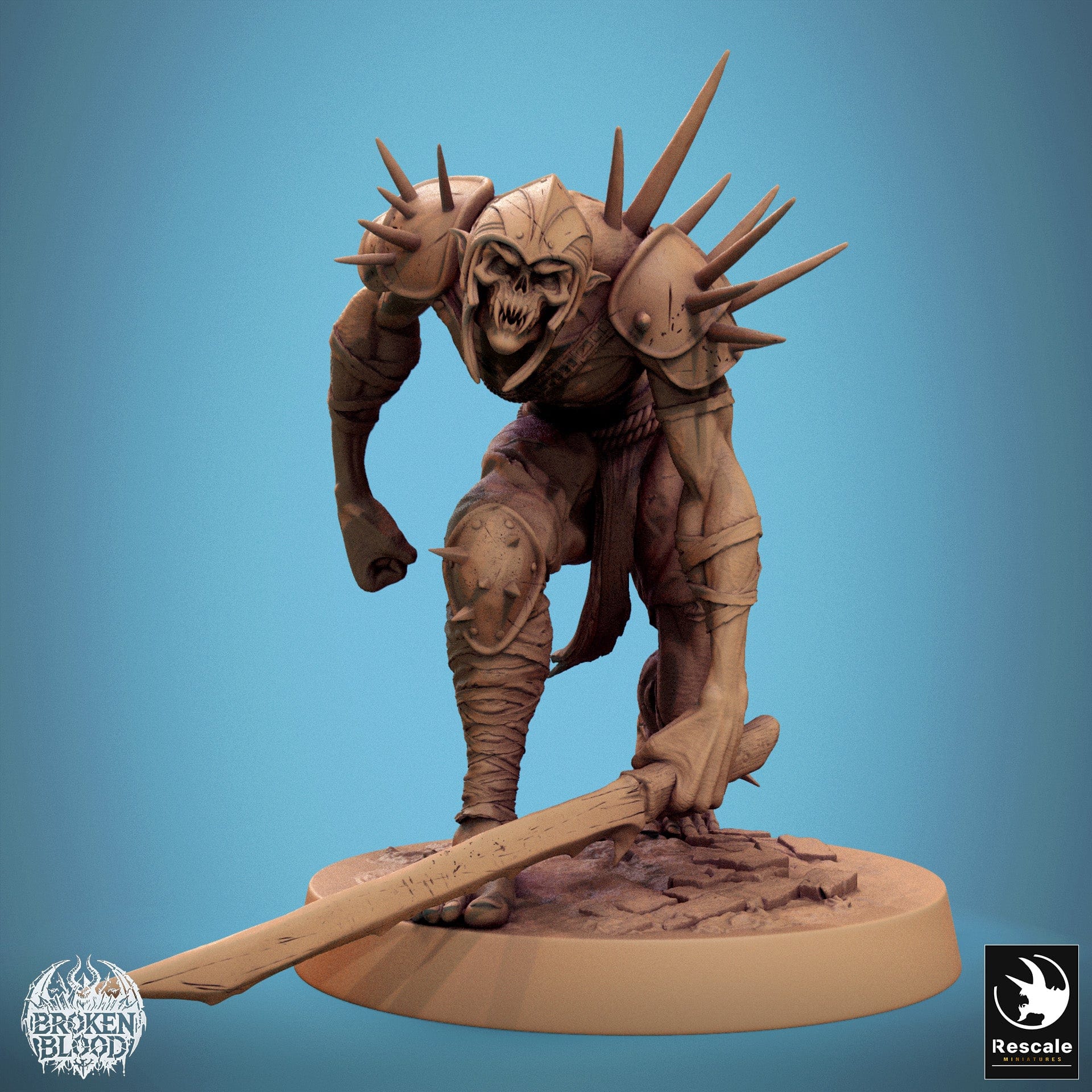 Tabletop RPG Miniature Ghoul Ravager 32mm Qumi Rescale Miniatures Walk Quality Miniatures - Qumi Wargaming Mini Model Figure