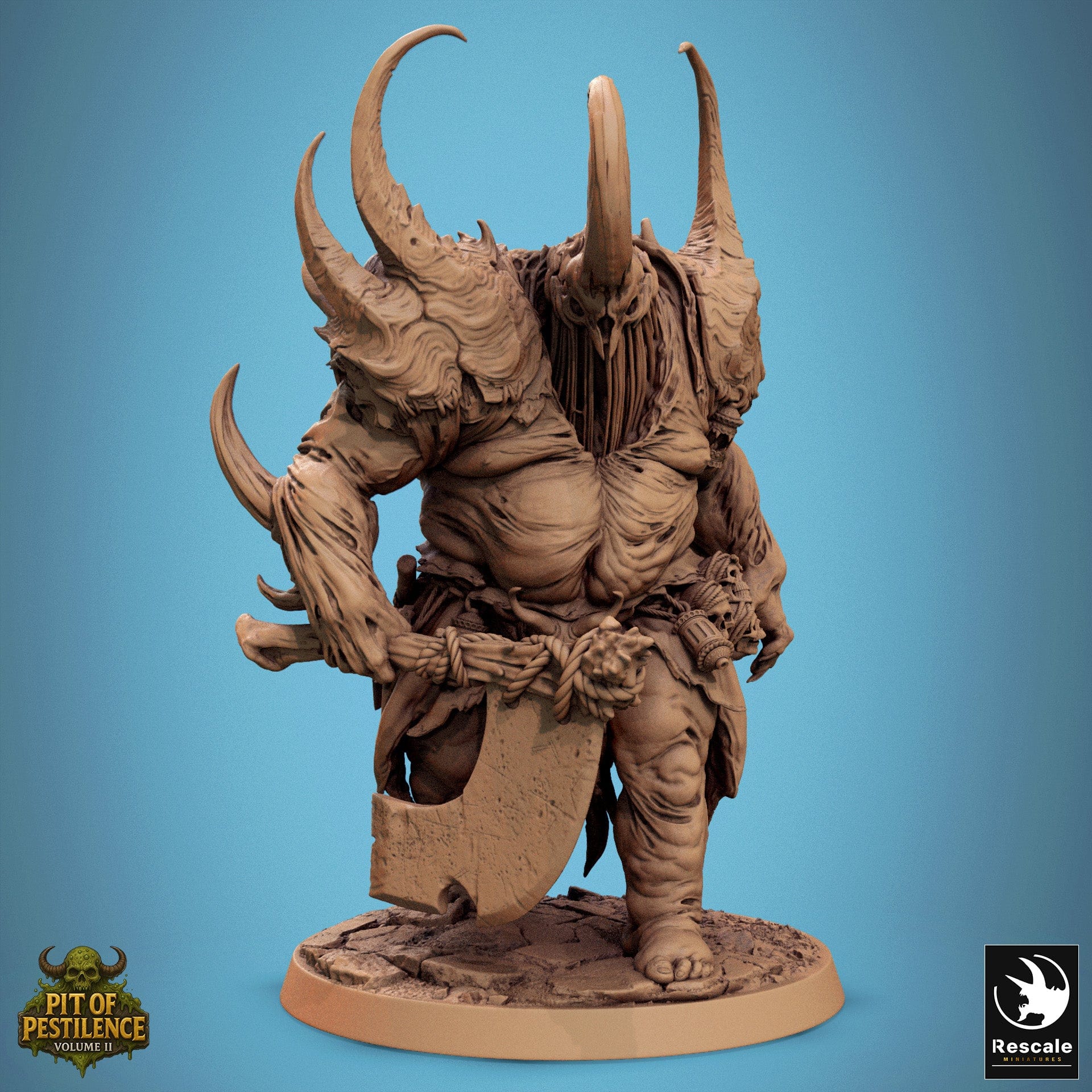 Fantasy Tabletop Monster Pestilent Brute Rescale Miniatures - Quality Miniatures - Qumi