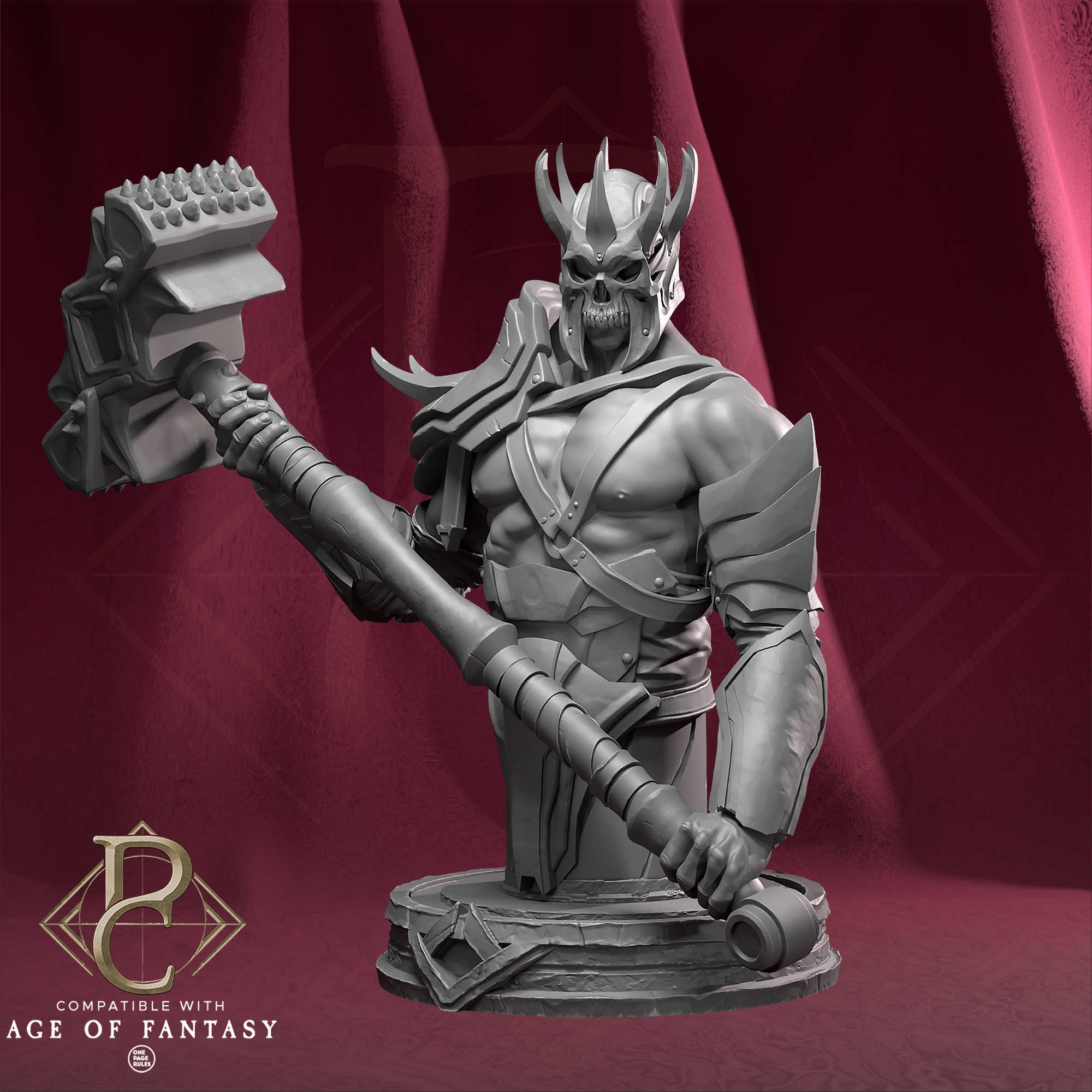 Warden Blackhelm Bust - 75mm 110mm Qumi Parasite Collectibles - Quality Miniatures - Qumi