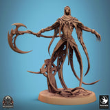 Monster Sickle/Scythe Fighter Tabletop Miniature - Death Ghost by Qumi, 3D printed resin tabletop miniature for RPGs, wargaming and painting