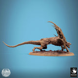Full body side profile showing the Dabeath Bat with wings partially extended in a hunting posture.