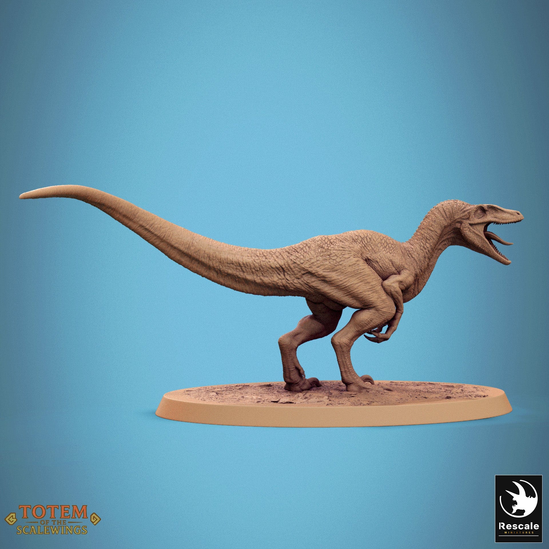 Tabletop RPG Miniature Jurassic Velociraptor 32mm Qumi Rescale Miniatures Dino wild / Cry Quality Miniatures - Qumi Wargaming Mini Model Figure