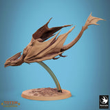 Side view of the Zicoalt dinosaur in a diving flight pose.