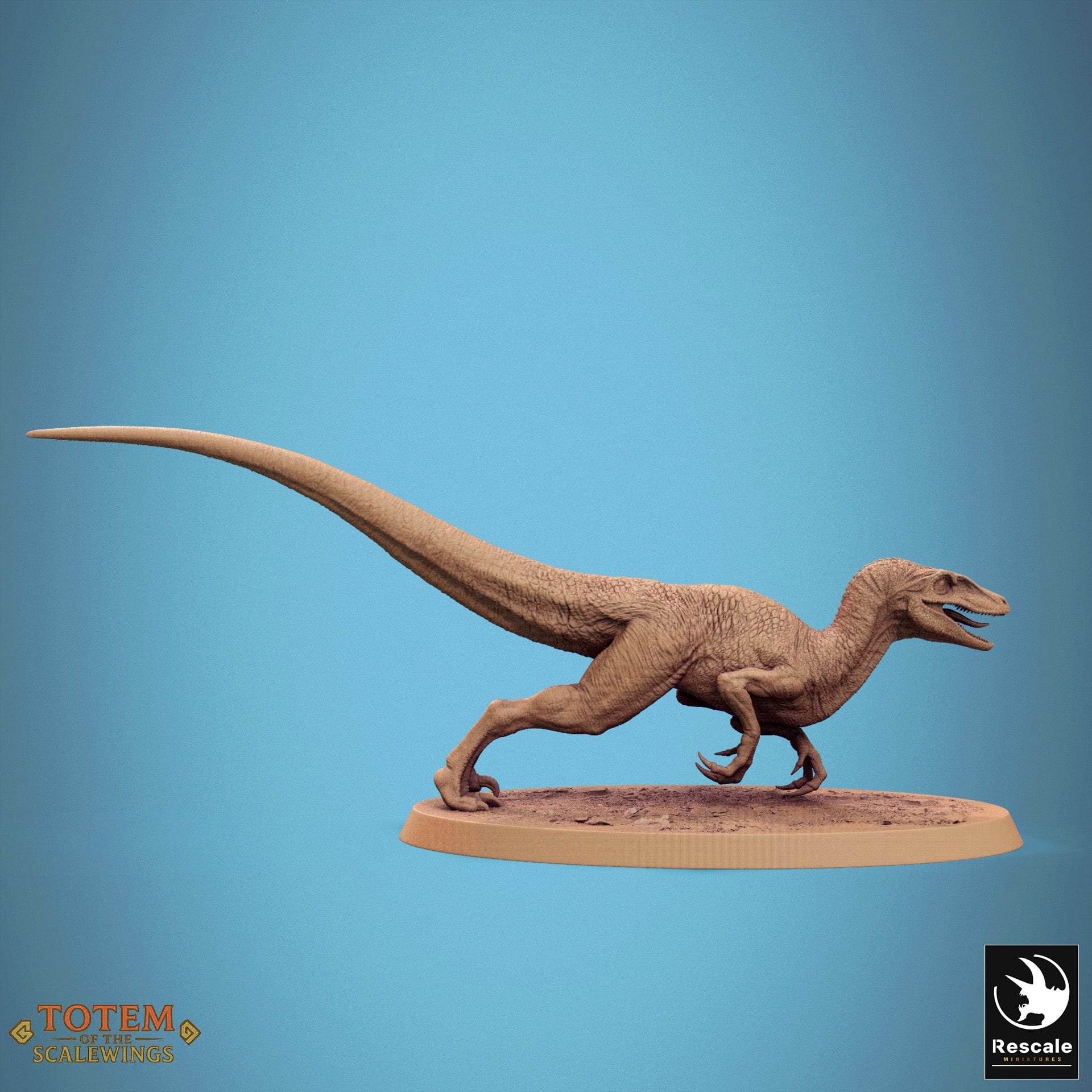 Tabletop RPG Miniature Jurassic Velociraptor 32mm Qumi Rescale Miniatures Dino wild / Run A Quality Miniatures - Qumi Wargaming Mini Model Figure