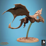 Zicoalt Dinosaur Tabletop Miniature by Qumi, 3D printed resin tabletop miniature for RPGs, wargaming and painting