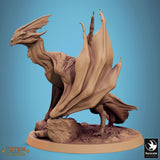 Zicoalt Dinosaur Tabletop Miniature by Qumi, 3D printed resin tabletop miniature for RPGs, wargaming and painting