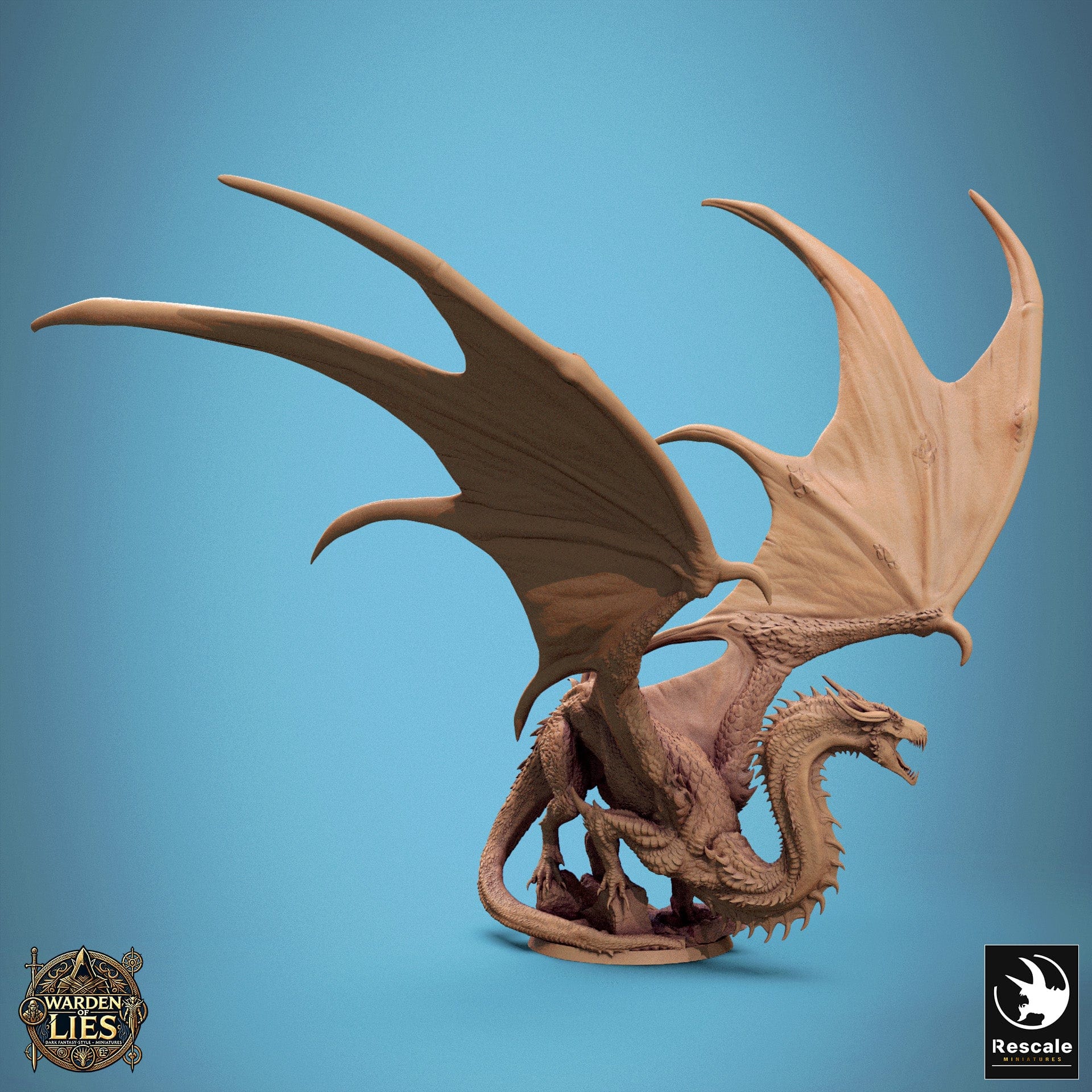 Tabletop RPG Miniature Thorn Dragon - 32mm Qumi Rescale Miniatures wild Quality Miniatures - Qumi Wargaming Mini Model Figure