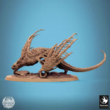 Close-up side view of the Dabeath Bat head and torso, illustrating the intricate, grotesque texture.