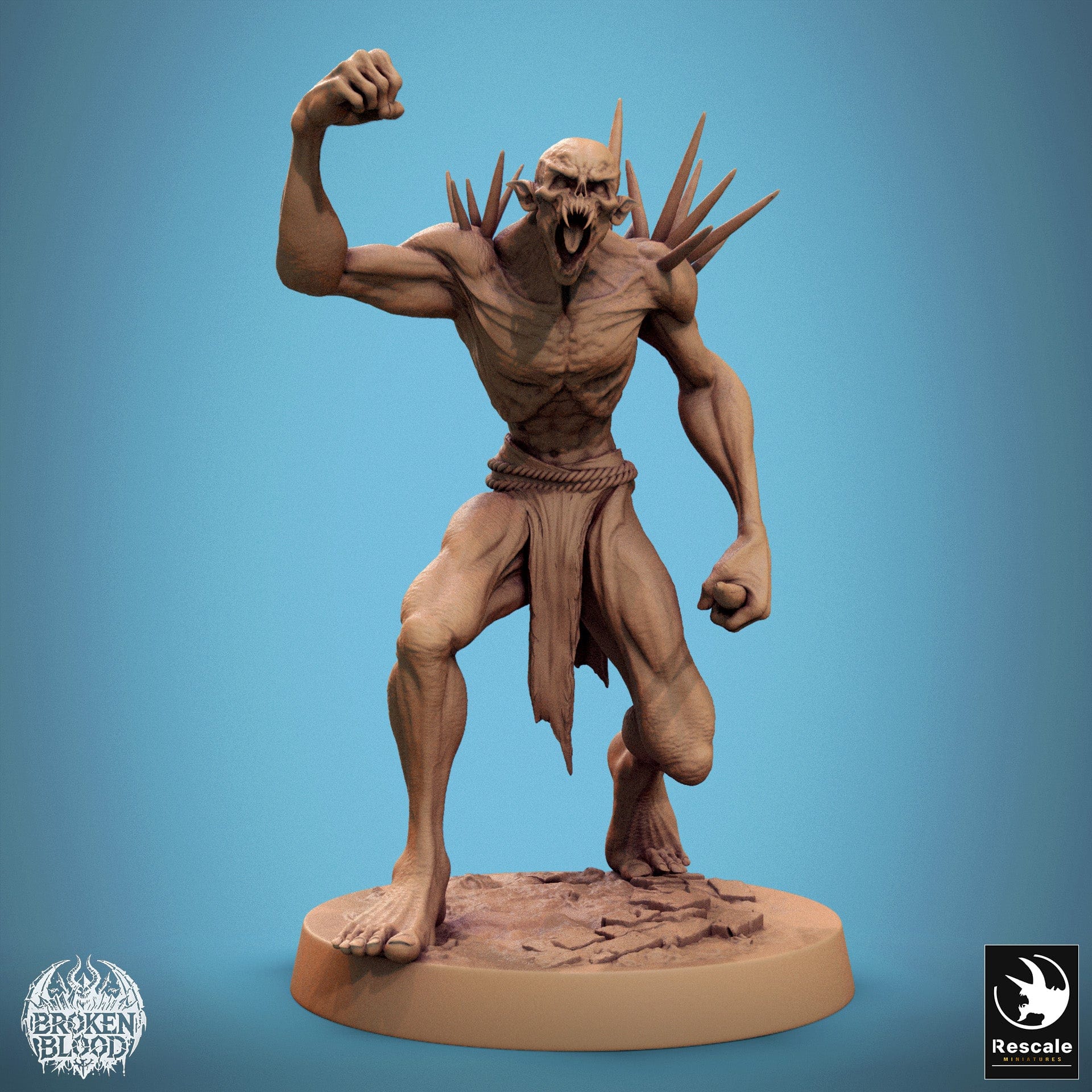 Tabletop RPG Miniature Ghoul Savage 32mm Qumi Rescale Miniatures Winner Quality Miniatures - Qumi Wargaming Mini Model Figure