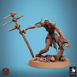 Undead Axe Fighter Tabletop Miniature - Zombies by Qumi, 3D printed resin tabletop miniature for RPGs, wargaming and painting