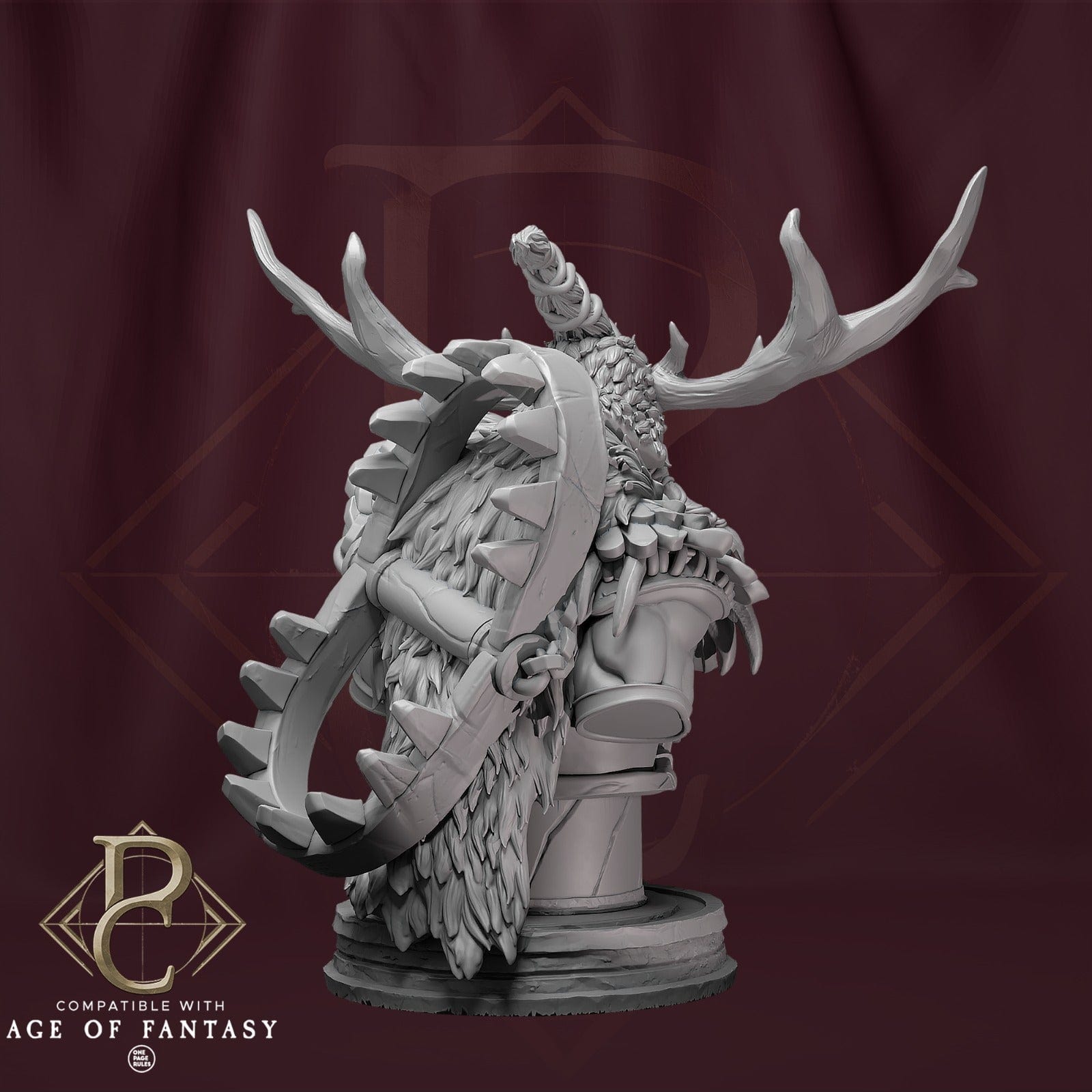 Worfar Bust - 32mm Tabletop RPG Mini - Qumi - Parasite Collectibles Quality Miniatures - Qumi Wargaming Mini Model Figure