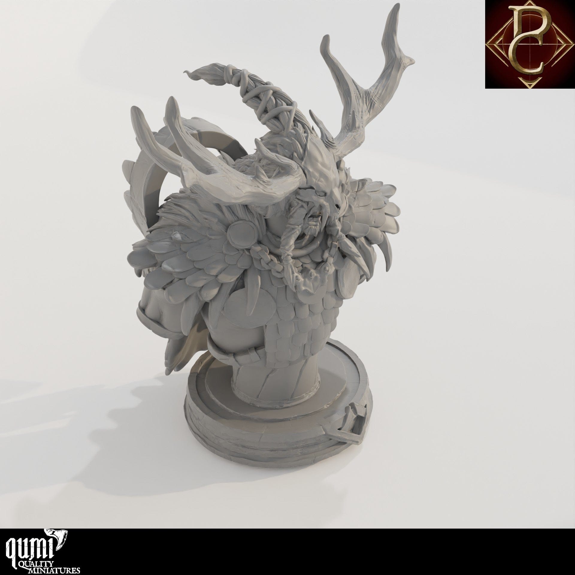 Worfar Bust - 32mm Tabletop RPG Mini - Qumi - Parasite Collectibles Quality Miniatures - Qumi Wargaming Mini Model Figure