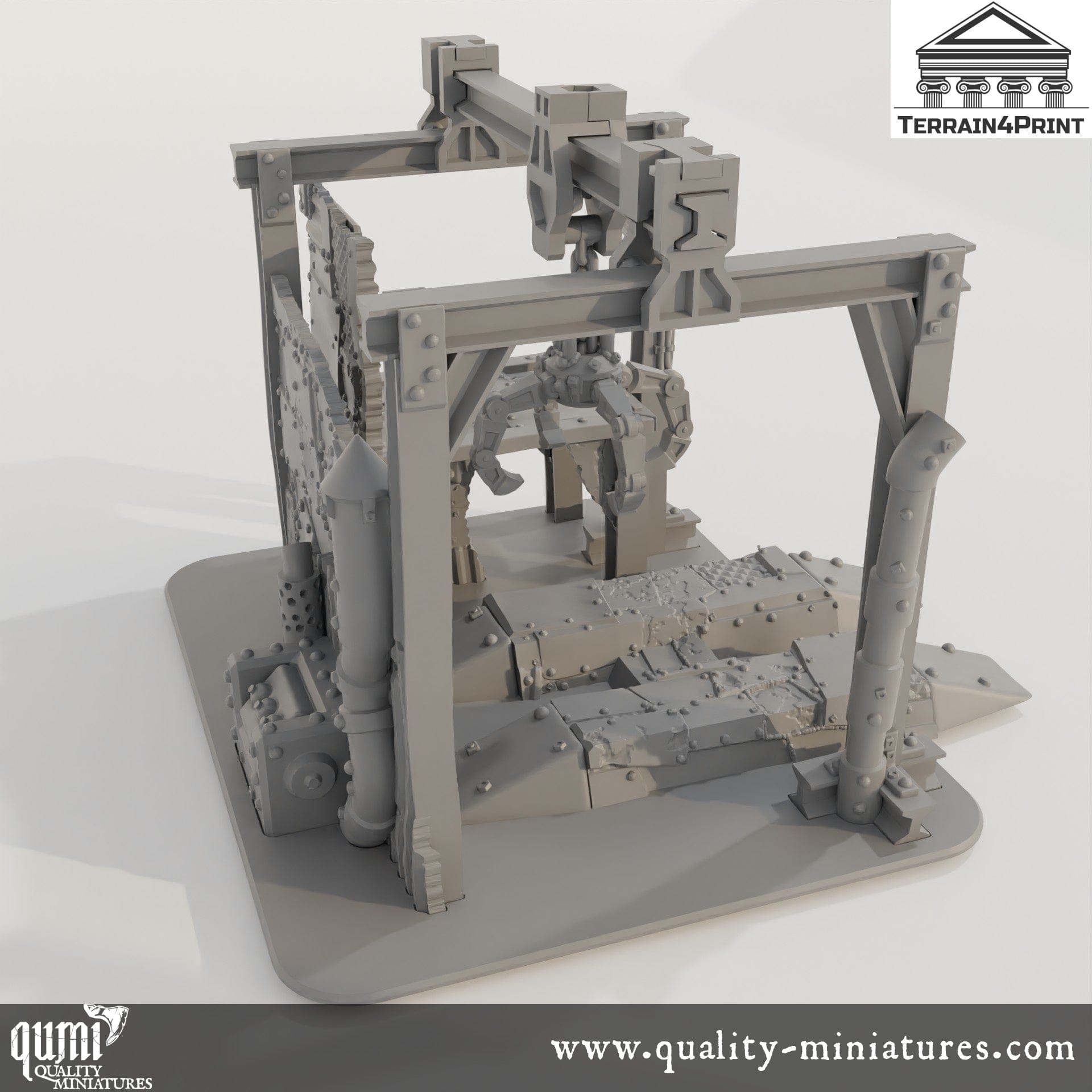 Workshop - Rivet City - Resin Print - Tabletop RPG Terrain - Terrain4Print - Qumi Quality Miniatures - Qumi Wargaming Mini Model Figure