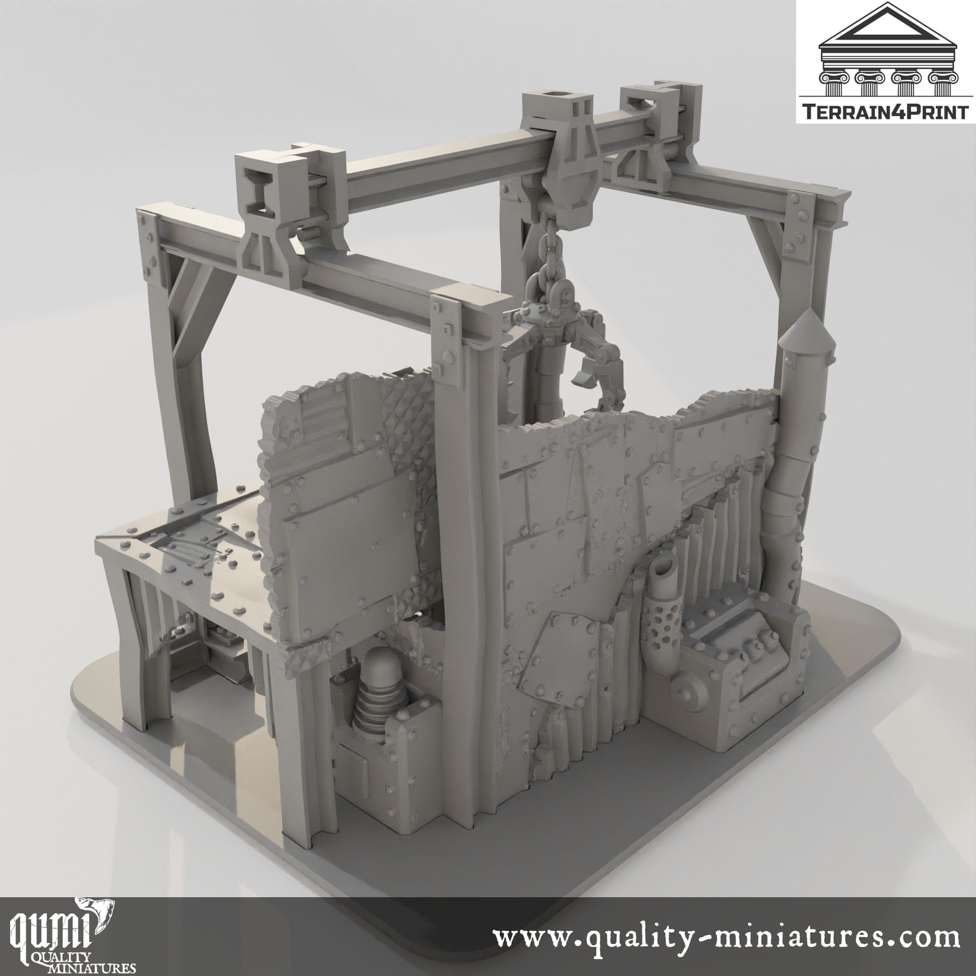 Workshop - Rivet City - Resin Print - Tabletop RPG Terrain - Terrain4Print - Qumi Quality Miniatures - Qumi Wargaming Mini Model Figure