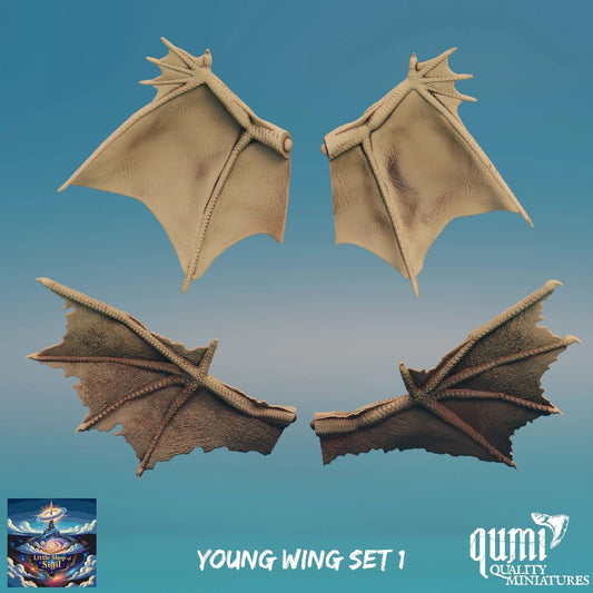 Young Dragon Wing Bits Miniature Kitbash Accessories Customizable