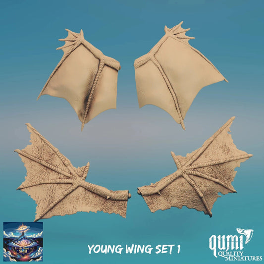 Young Dragon Wing Bits Miniature Kitbash Accessories Customizable