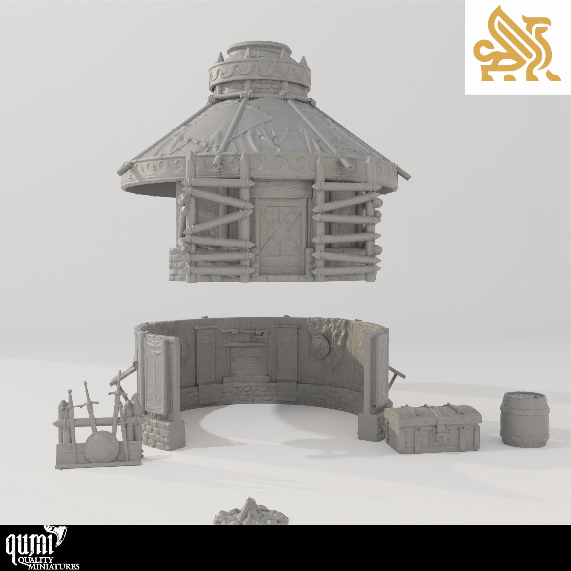 Yurt - Tabletop RPG Terrain - Qumi - DM Stash Quality Miniatures - Qumi Wargaming Mini Model Figure