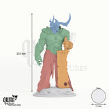 The Butcher Tabletop-Miniatur - 132 mm hoch, 73 mm Base, 4 Körperteile + 1 Base - Rescale Miniatures 3D-Druck von Qumi