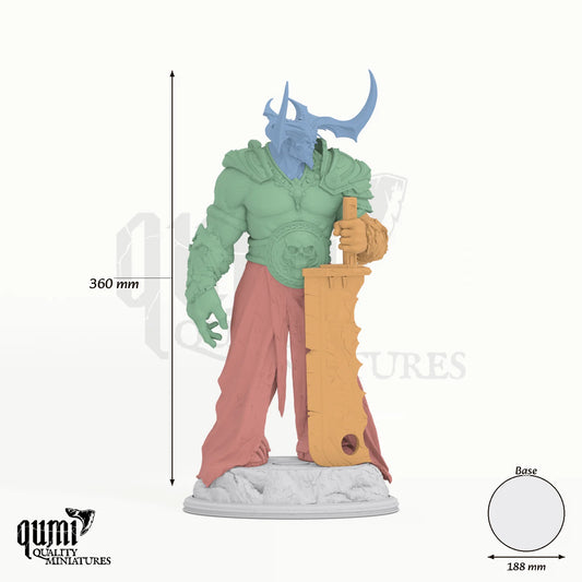 The Butcher XXL Tabletop-Miniatur - 360 mm hoch, 188 mm Base, 4 Körperteile + 1 Base - Rescale Miniatures 3D-Druck von Qumi