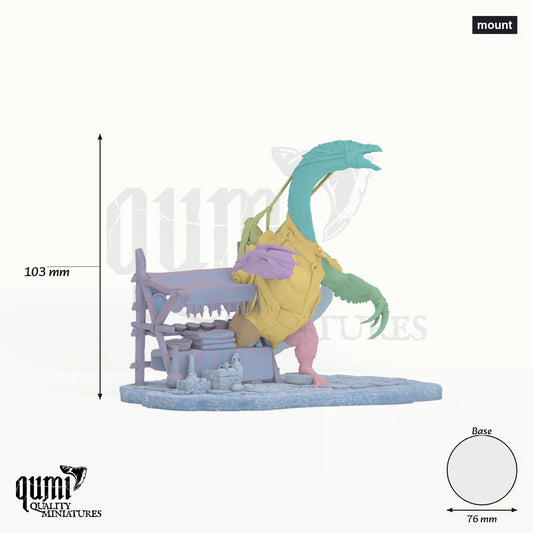 Solo Tabletop-Miniatur (mount) - 103 mm hoch, 76 mm Base, 11 Körperteile + 2 Base - Rescale Miniatures 3D-Druck von Qumi
