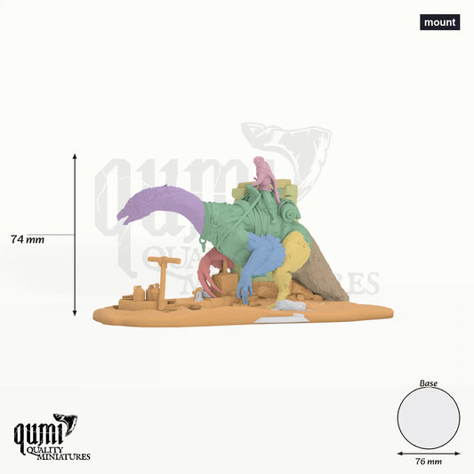 Solo Tabletop-Miniatur (mount) - 74 mm hoch, 76 mm Base, 11 Körperteile + 1 Base - Rescale Miniatures 3D-Druck von Qumi