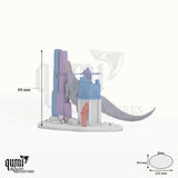 Dinotopia tabletop miniature - 100 mm tall, 76 mm base, 21+7 part assembly - Rescale Miniatures 3D print by Qumi
