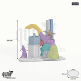 Solo tabletop miniature (mount) - 98 mm tall, 135x84 mm base, 12+7 part assembly - Rescale Miniatures 3D print by Qumi