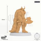 Fighter Unchained Immortals Tabletop-Miniatur (Axe Guard) - 38 mm hoch, 31 mm Base - Rescale Miniatures 3D-Druck von Qumi