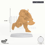 Fighter Unchained Immortals Tabletop-Miniatur (Axe Fighters (5 Minis)) - 32 mm hoch - Rescale Miniatures 3D-Druck von Qumi