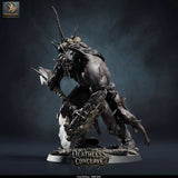 Dread Balthazar – Undead Axe Warlord: undead axe warlord tabletop miniature, designer preview from Rescale Miniatures's 'Oktober 2026' release, 3D-printed in resin by Qumi (view 2)
