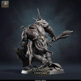 Dread Balthazar – Undead Axe Warlord: undead axe warlord tabletop miniature, designer preview from Rescale Miniatures's 'Oktober 2026' release, 3D-printed in resin by Qumi (view 4)
