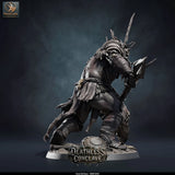 Dread Balthazar – Undead Axe Warlord: undead axe warlord tabletop miniature, designer preview from Rescale Miniatures's 'Oktober 2026' release, 3D-printed in resin by Qumi (view 5)
