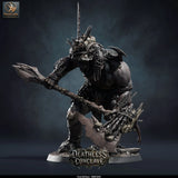 Dread Balthazar – Undead Axe Warlord: undead axe warlord tabletop miniature, designer preview from Rescale Miniatures's 'Oktober 2026' release, 3D-printed in resin by Qumi (view 7)