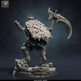 Revenant Commander – Undead Warlord: undead commander tabletop miniature, designer preview from Rescale Miniatures's 'Oktober 2026' release, 3D-printed in resin by Qumi (view 4)