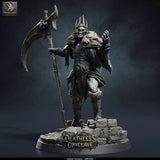 Revenant Commander – Undead Warlord: undead commander tabletop miniature, designer preview from Rescale Miniatures's 'Oktober 2026' release, 3D-printed in resin by Qumi (view 5)