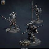 Revenant Warriors – Undead Infantry: undead warrior tabletop miniature, designer preview from Rescale Miniatures's 'Oktober 2026' release, 3D-printed in resin by Qumi (view 2)